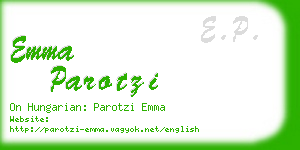 emma parotzi business card